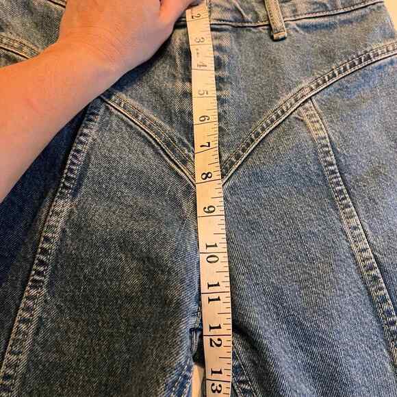 Zara High Waisted Zip Hem Retro Jeans Size 4 - Picture 8 of 9